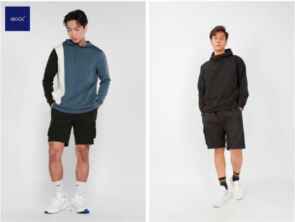 Ảnh quần short kaki phối hoodie