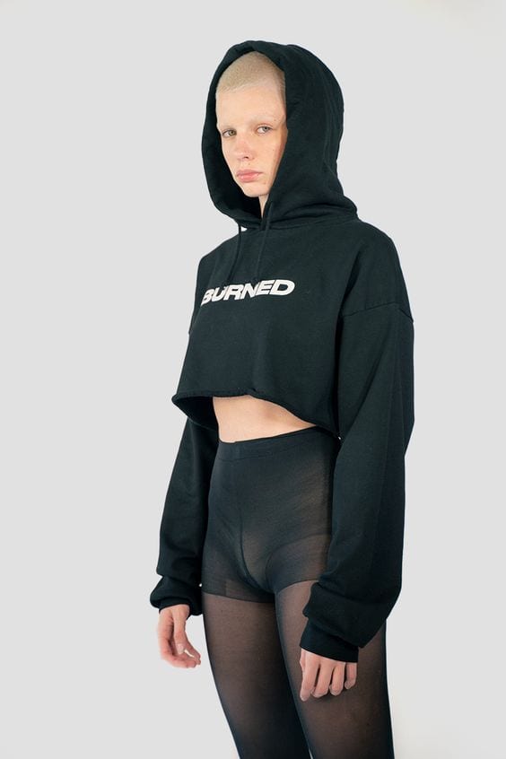 Hoodie nữ dáng croptop 