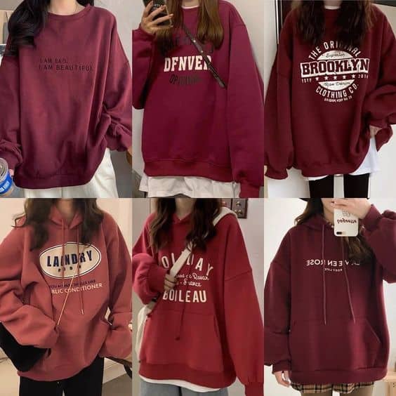 các kiểu áo hoodie nữ