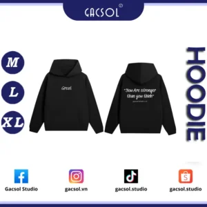 Hoodie màu đen