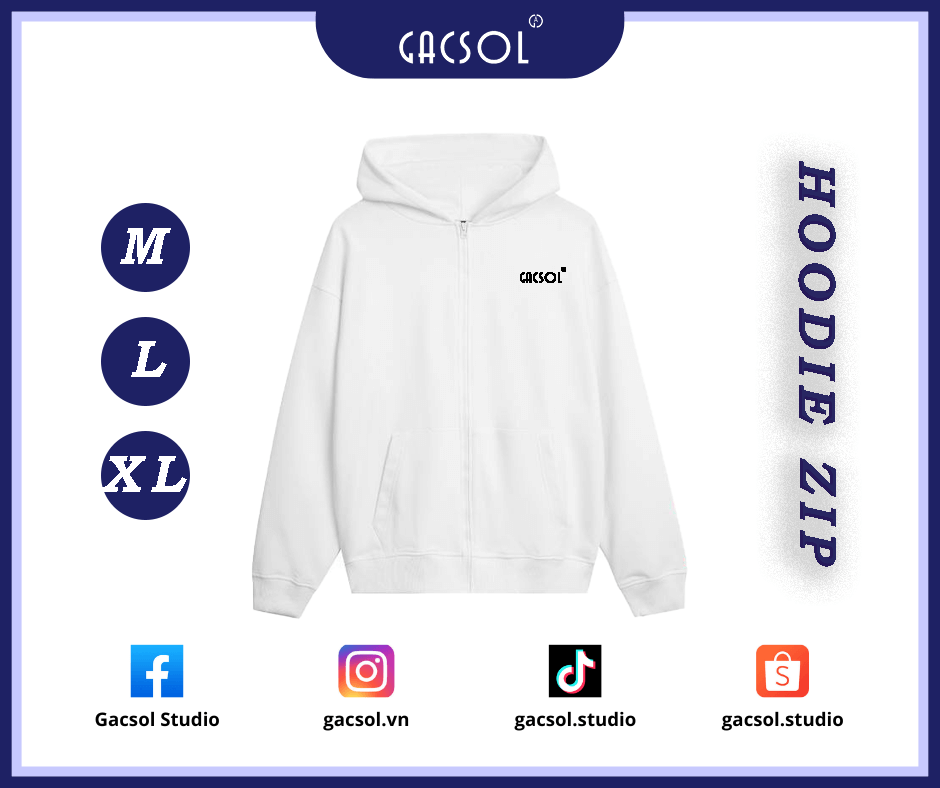 mẫu áo Hoodie Zip