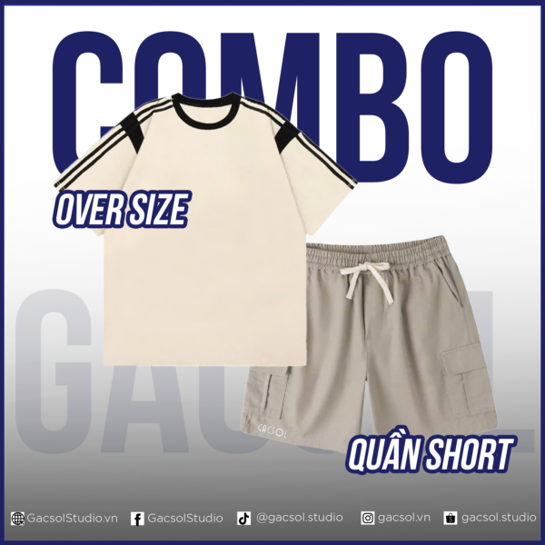 combo over size và quần short